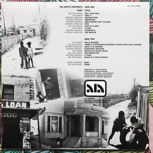 WATTS PROPHETS, the Rappin' Black In A White World (ALA - USA reissue) (NM) LP
