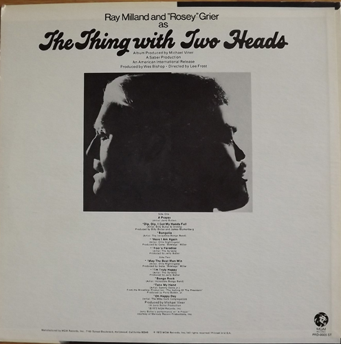VARIOUS The Thing With Two Heads (Music Inspired By) (Pride - USA original) (VG+/EX) LP