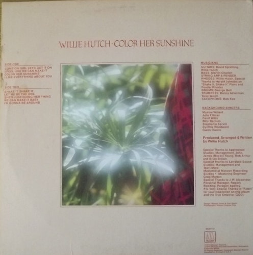 WILLIE HUTCH Color Her Sunshine (Motown - USA original) (VG+) LP