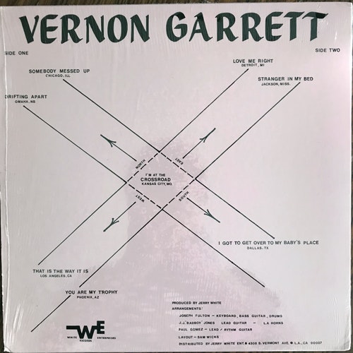 VERNON GARRETT Somebody Messed Up At The Crossroad (White Enterprises - USA original) (EX/VG+) LP