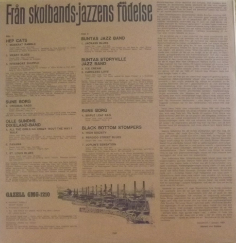 VARIOUS Från Skolbands-Jazzens Födelse (Gazell - Sweden original) (EX/VG) LP