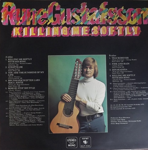 RUNE GUSTAFSSON Killing Me Softly (Sonet - Sweden original) (VG+/EX) LP