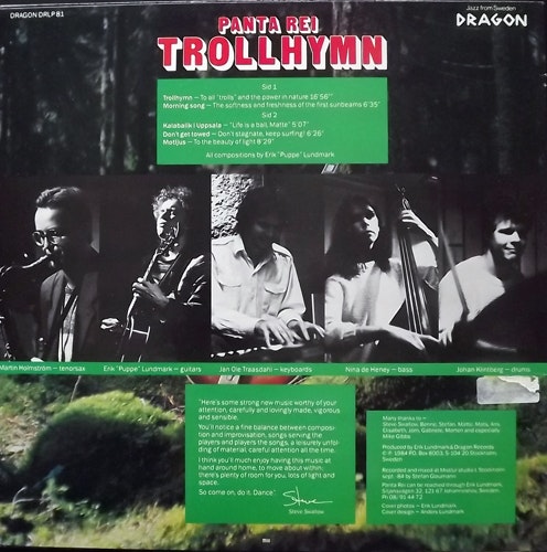 PANTA REI Trollhymn (Dragon - Sweden original) (VG+/EX) LP