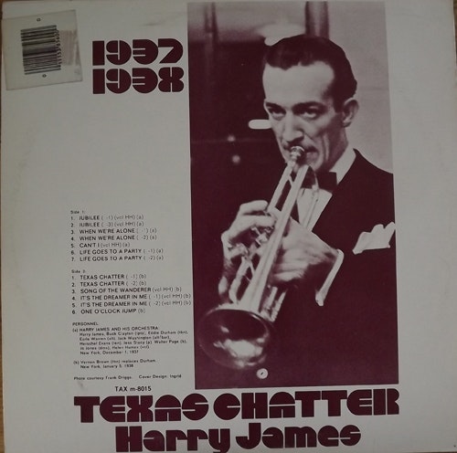 HARRY JAMES Texas Chatter 1937-1938 (Tax - Sweden original) (VG+/EX) LP