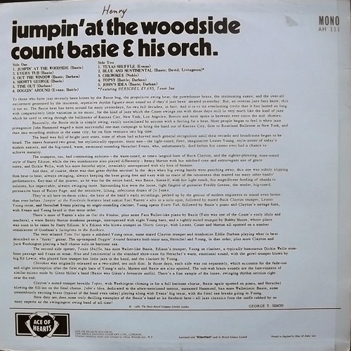 COUNT BASIE & HIS ORCHESTRA Jumpin' At The Woodside (Ace of Hearts - Scandinavia original) (VG+) LP