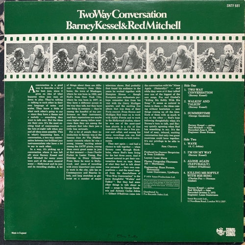 BARNEY KESSEL & RED MITCHELL Two Way Conversation (Sonet - UK original) (VG+) LP