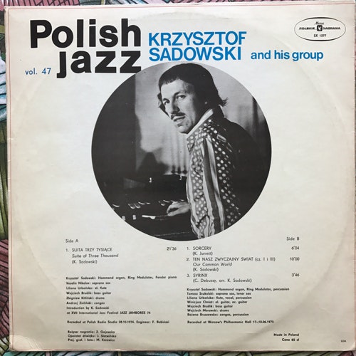 KRZYSZTOF SADOWSKI AND HIS GROUP Three Thousands Points (Polskie Nagrania Muza - Poland original) (VG+/EX) LP