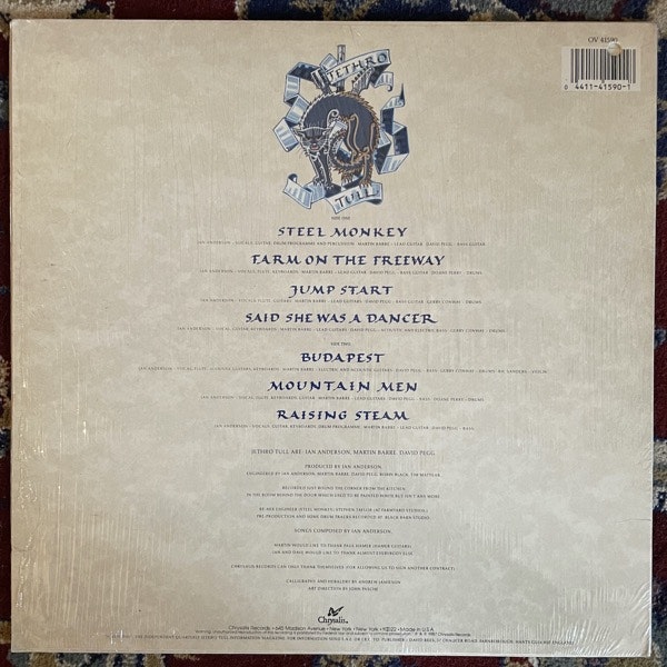 JETHRO TULL Crest Of A Knave (Chrysalis - USA original) (EX/VG+) LP