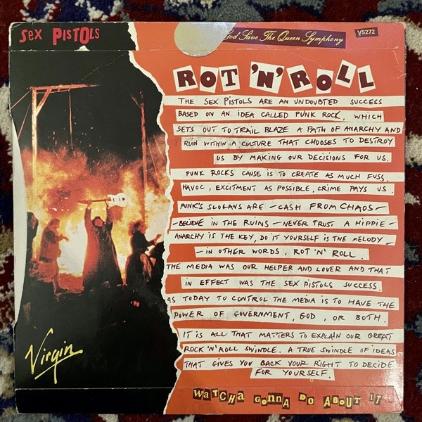 SEX PISTOLS C'Mon Everybody (Virgin - UK original) (VG/VG+) 7"
