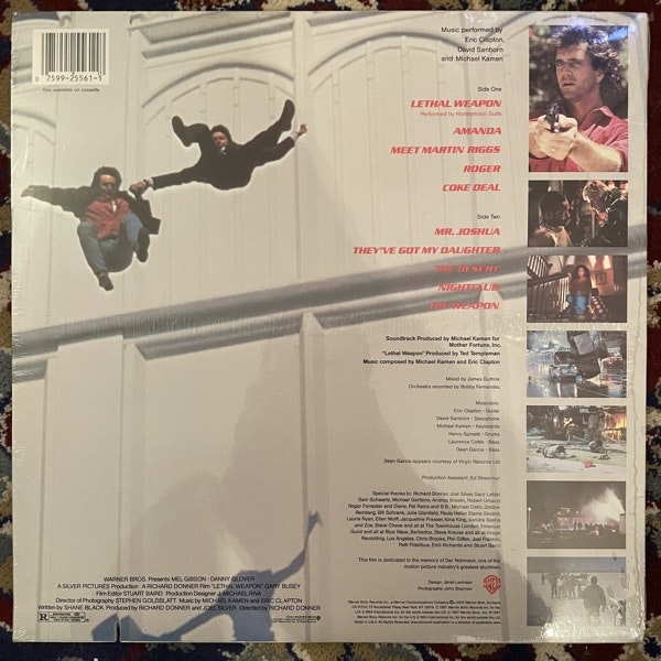 SOUNDTRACK Eric Clapton, David Sanborn, Michael Kamen, Honeymoon Suite ‎– Lethal Weapon (Warner Bros. - USA original) (SS) LP