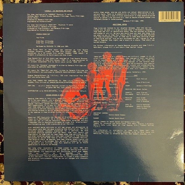 PSYCHIC TV Kondole - Ov Dolphins And Whales (Temple - UK original) (EX/VG+) LP
