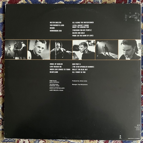 U2 Rattle And Hum (Island - Scandinavia original) (VG) 2LP