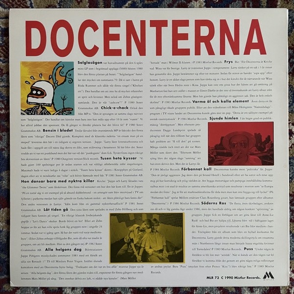 DOCENTERNA Låt Tiden Gå 1979-1989 (Mistlur - Sweden original) (EX/VG+) LP