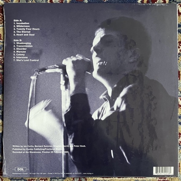 JOY DIVISION Preston, 28 February 1980 (DOL - Europe reissue) (SS) LP