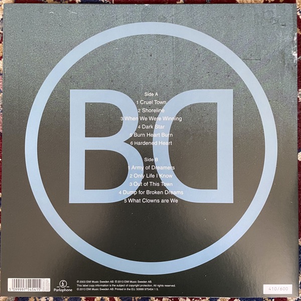 BRODER DANIEL Cruel Town (Clear vinyl) (Parlophone - Sweden 2013 reissue) (NM) LP