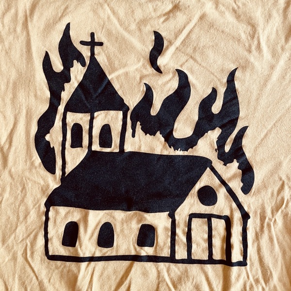 CHURCH Burning (M) (USED) T-SHIRT