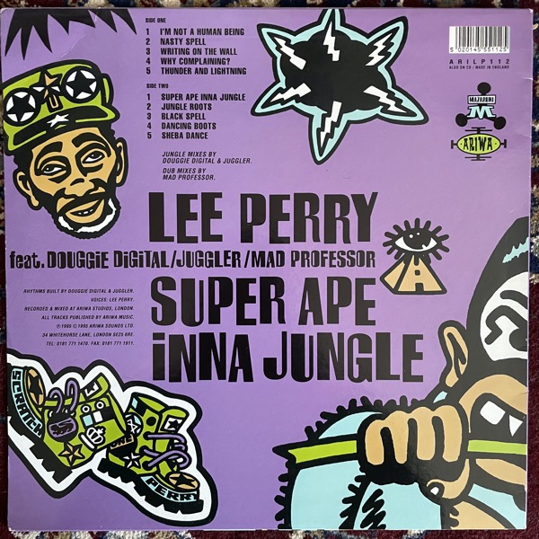 LEE PERRY FEAT. MAD PROFESSOR / DOUGGIE DIGITAL / JUGGLER Super Ape Inna Jungle (Ariwa - UK original) (VG) LP