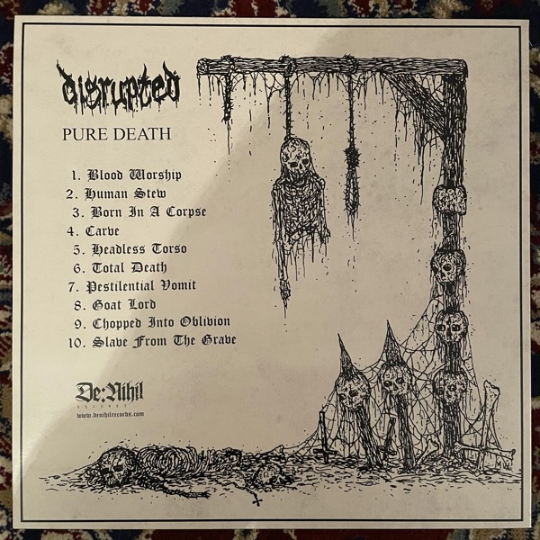 DISRUPTED Pure Death (Clear vinyl) (De:Nihil - Sweden original) (NM) LP
