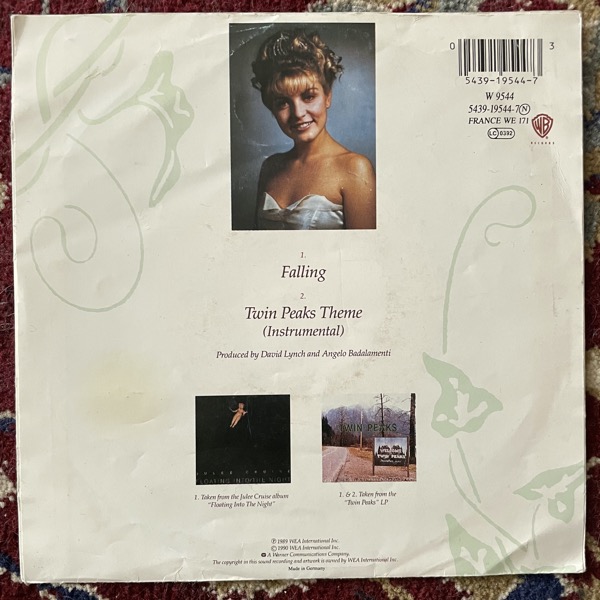 SOUNDTRACK Julee Cruise ‎– Falling (The Theme From Twin Peaks) (Warner - Europe original) (VG) 7"