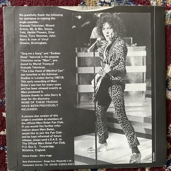MARC BOLAN Return Of The Electric Warrior (Rarn - UK original) (VG+) 7"