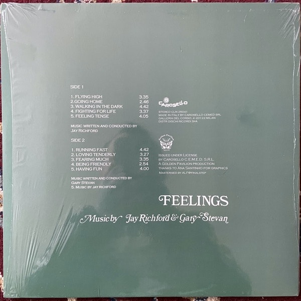 JAY RICHFORD & GARY STEVAN Feelings (Golden Pavilion Records - Portugal reissue) (NM/EX) LP