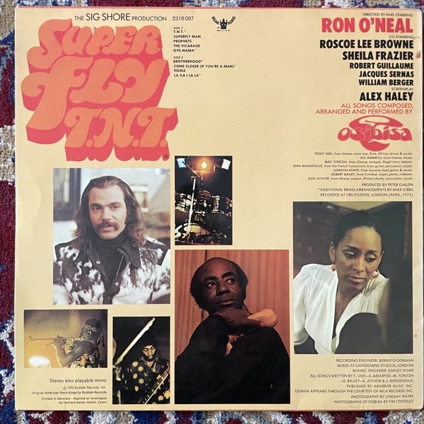 SOUNDTRACK Osibisa ‎– Super Fly T.N.T. (Buddah - Germany original) (VG+/VG) LP
