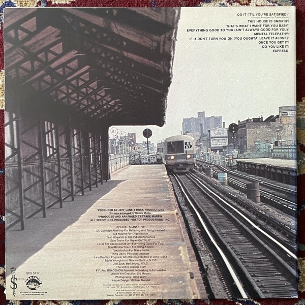 B.T. EXPRESS Do It ('Til You're Satisfied) (Scepter - USA original) (VG+) LP