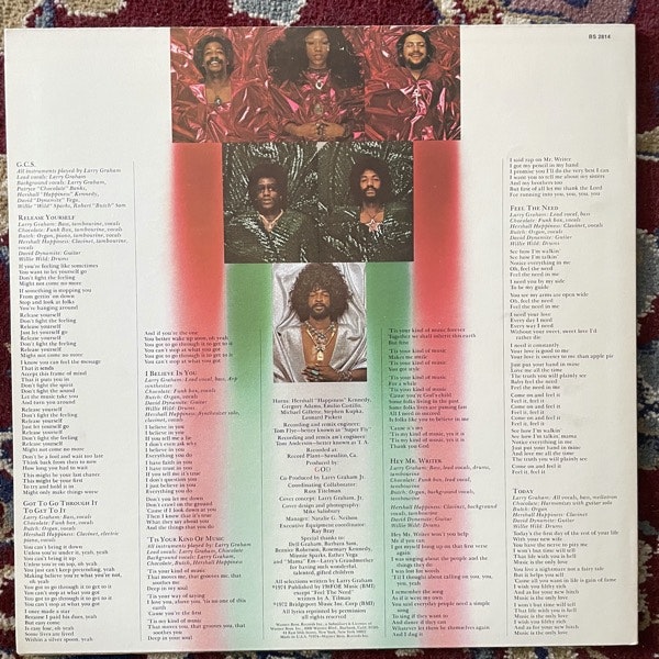 GRAHAM CENTRAL STATION Release Yourself (Warner - USA original) (VG+) LP