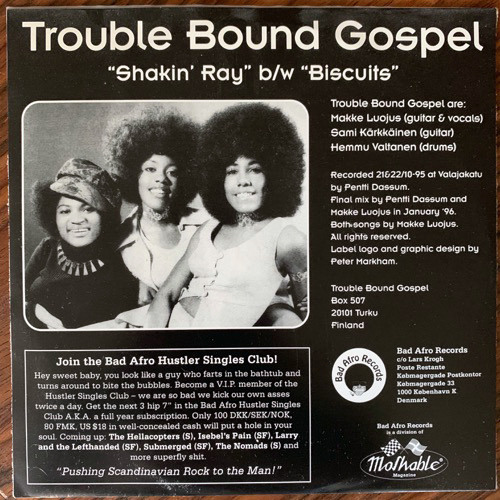 TROUBLE BOUND GOSPEL Shakin' Ray (Bad Afro - Denmark original) (EX) 7"