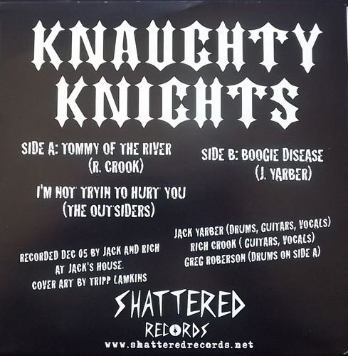 KNAUGHTY KNIGHTS Tommy Of The River (Clear green vinyl) (Shattered - USA repress) (NM) 7"