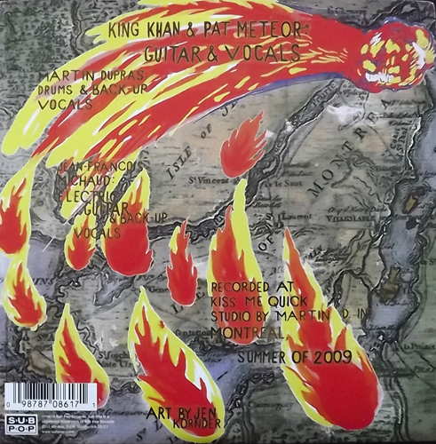 KING KHAN & PAT METEOR The Fiery Tears Of Saint Laurent (Sub Pop - USA original) (EX) 7"