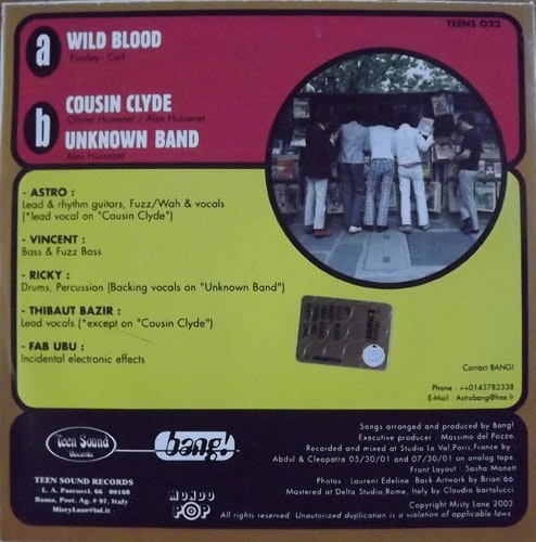BANG! Wild Blood (Teen Sound - Italy original) (EX) 7"