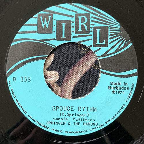 SPRINGER & THE BARONS Spouge Rythm (WIRL - Barbados original) (VG) 7"