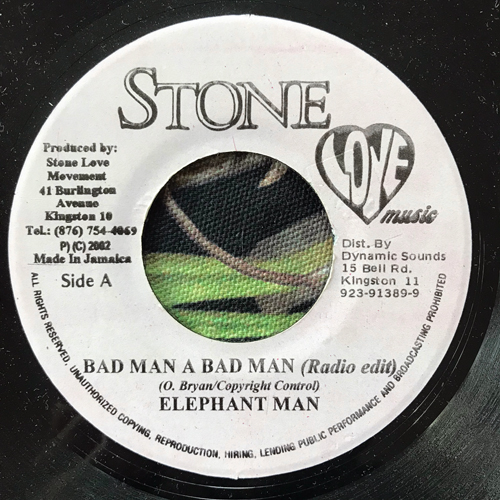 ELEPHANT MAN Bad Man A Bad Man (Stone Love - Jamaica original) (VG) 7"
