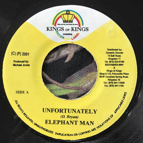 ELEPHANT MAN Unfortunately (Kings Of Kings - Jamaica original) (VG+) 7"