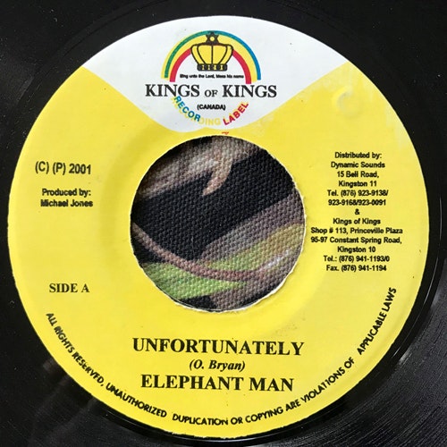 ELEPHANT MAN Unfortunately (Kings Of Kings - Jamaica original) (VG+) 7"