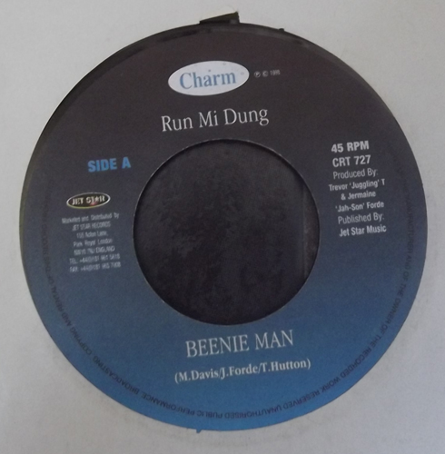 BEENIE MAN Run Mi Dung (Charm - UK original) (EX) 7"