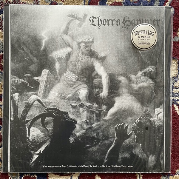 THORR'S HAMMER Live By Command Of Tom G. Warrior, Only Death Is Real - 16 April 2010 Roadburn, Netherlands (Silver vinyl) (Southern Lord - USA original) (NM) LP