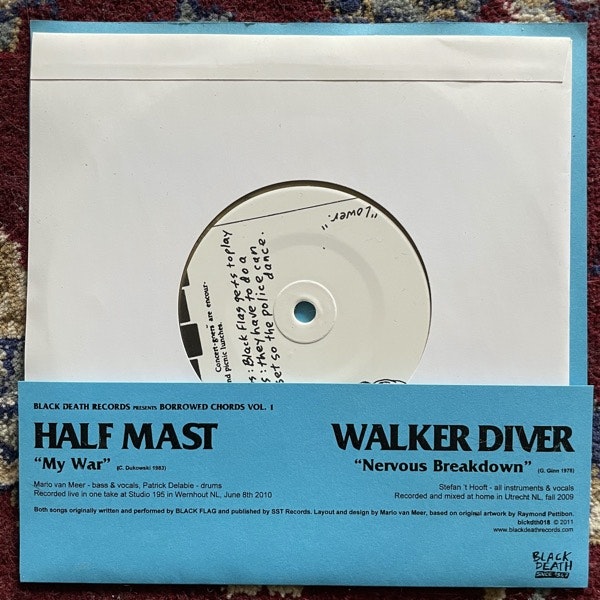 HALF MAST / WALKER DIVER Black Death (Gold vinyl) (Black Death - Holland original) (EX/NM) 7"