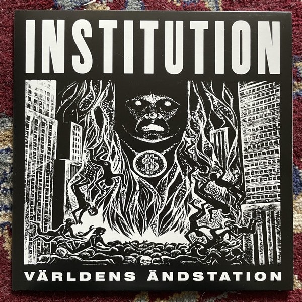 INSTITUTION Världens Ändstation (D-Takt & Råpunk - Sweden original) (NM/EX) 7"