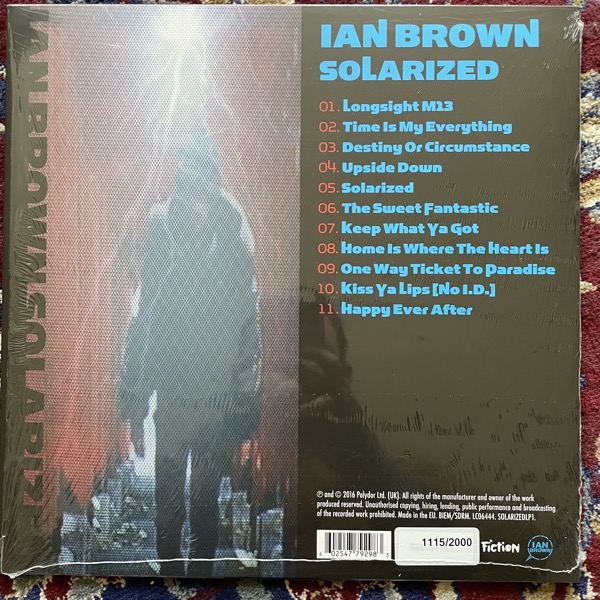IAN BROWN Solarized (Fiction - UK reissue) (NM/EX) LP