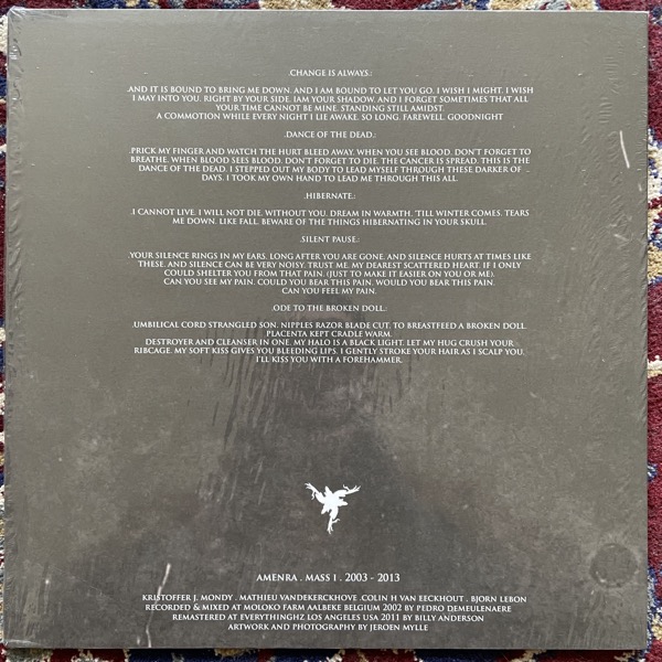 AMENRA Mass I (Grey vinyl) (ConSouling Sounds - Belgium reissue) (EX/NM) 12" EP