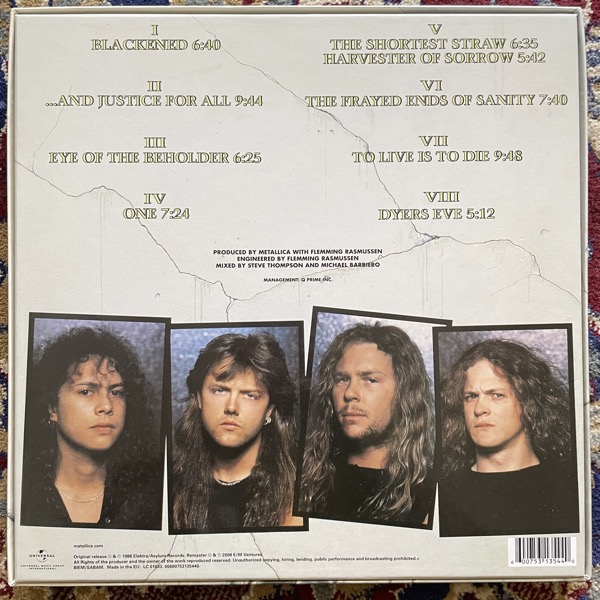 METALLICA ...And Justice For All (Universal - Europe reissue) (NM/EX) 4LP BOX