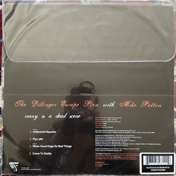DILLINGER ESCAPE PLAN, the WITH MIKE PATTON Irony Is A Dead Scene (Puke splatter vinyl) (Buddyhead - USA original) (VG/EX) 12" EP