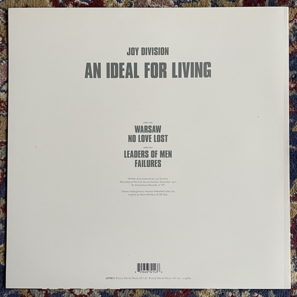 JOY DIVISION An Ideal For Living (Warner - Europe reissue) (EX) 12" EP