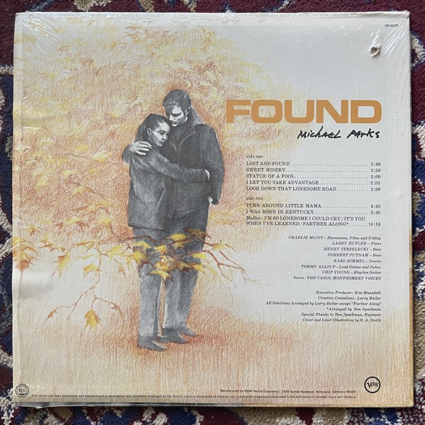 MICHAEL PARKS Lost And Found (Verve - USA original) (EX/VG+) LP