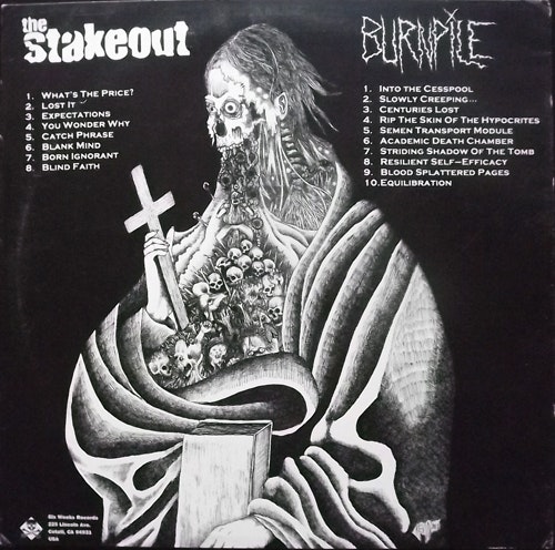 STAKEOUT, the/BURNPILE Split (Six Weeks - USA original) (VG/VG+) LP