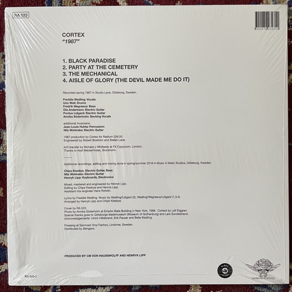 CORTEX 1987 (RA 023 - Sweden original) (NM/EX) 12" EP