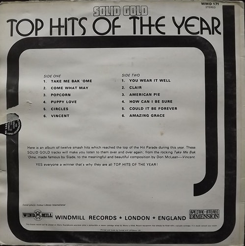 UNKNOWN ARTIST Top Hits Of The Year (Windmill - UK original) (G/VG+) LP