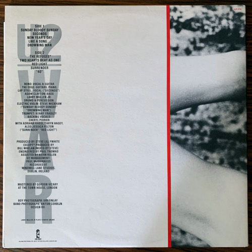U2 War (Island - Scandinavia original) (EX/VG+) LP